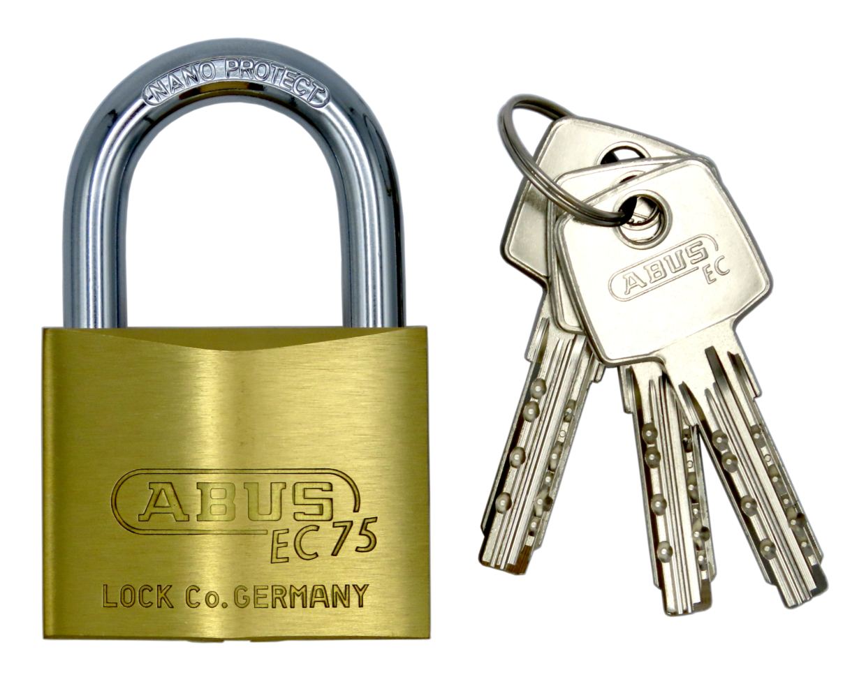 アバス　デインプルシリンダー南京錠 EC75-50㎜