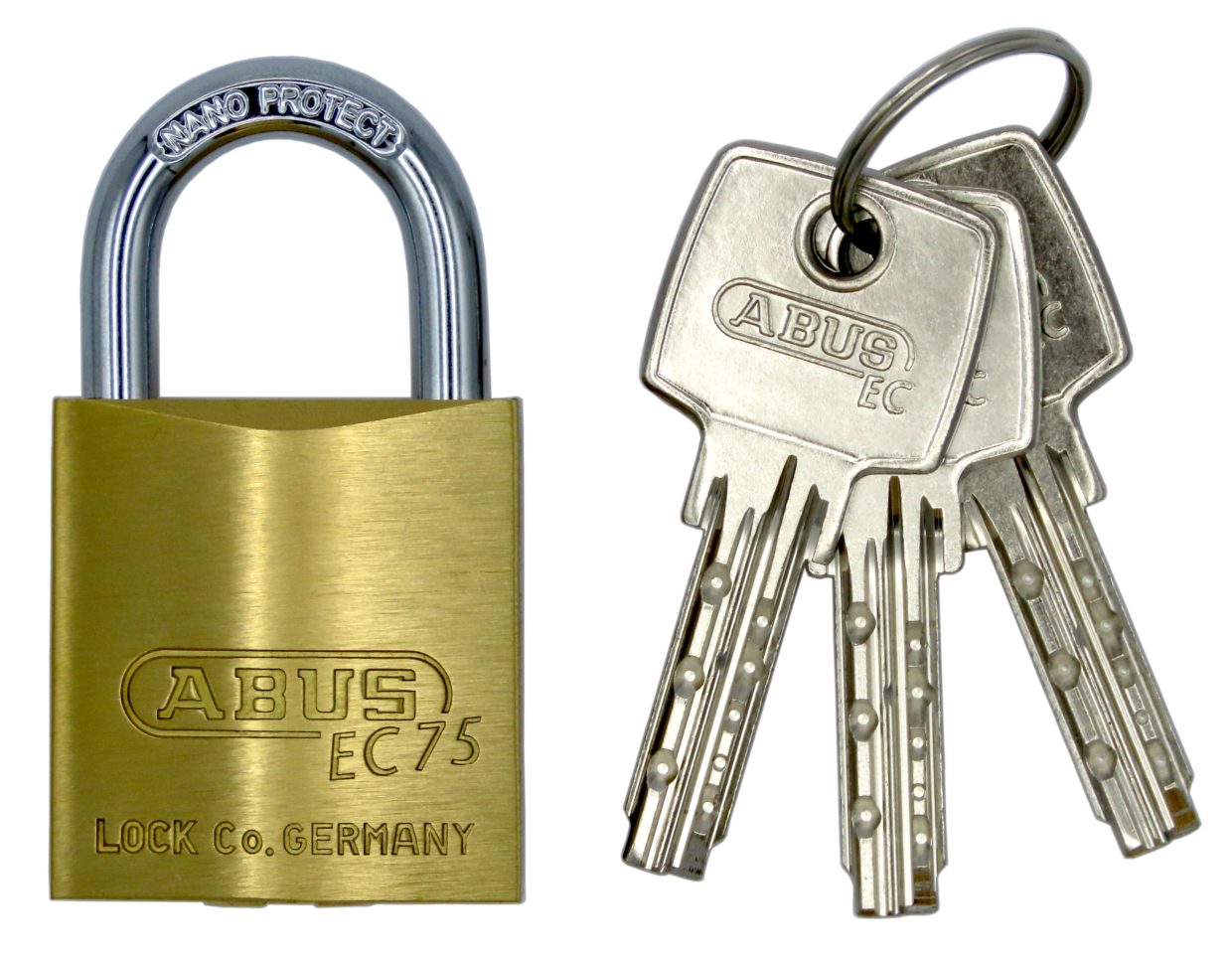 アバス　デインプルシリンダー南京錠 EC75-30㎜